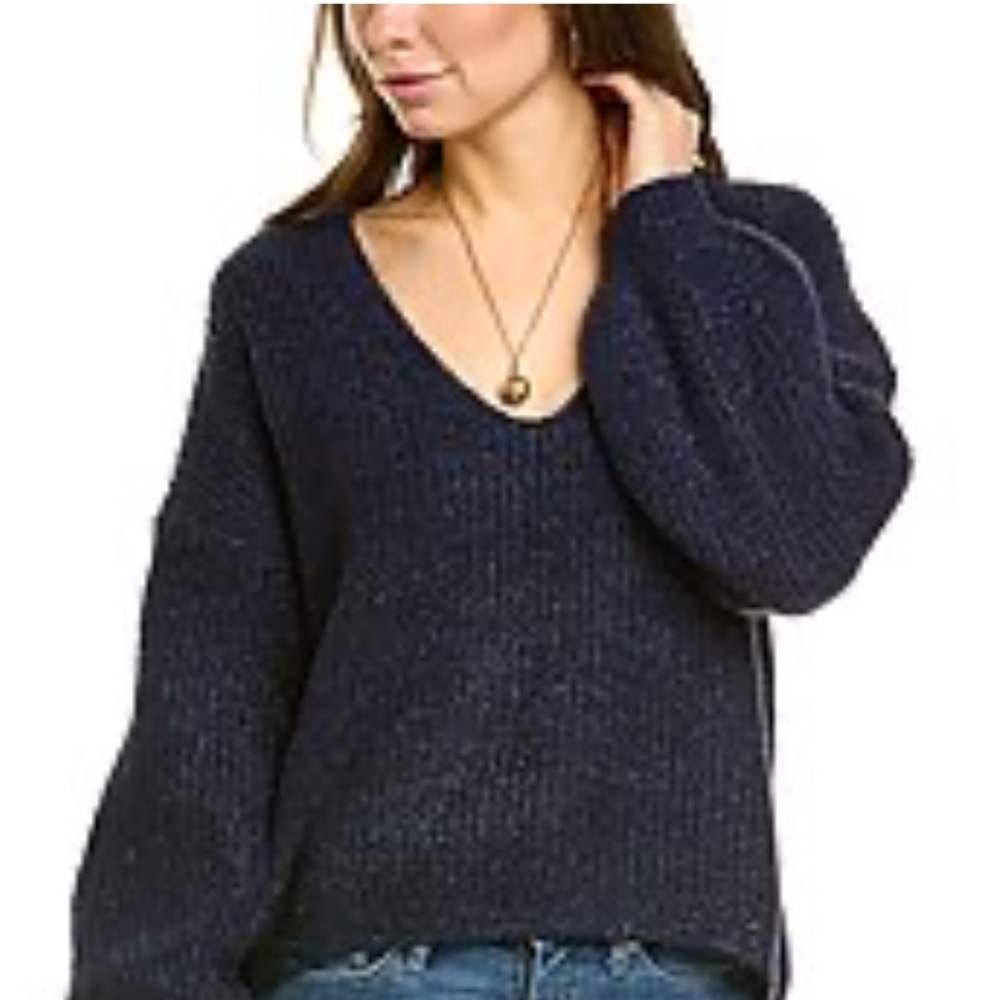 Boden Chunky Fluffy V-Neck Wool & Alpaca-Blend Sweater